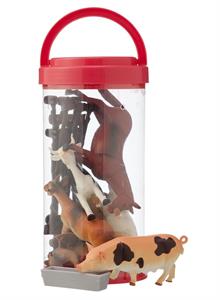 Boerderijdieren in cilinder