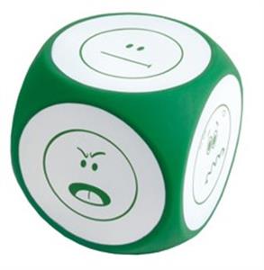 Emotie dobbelsteen 10x10 cm (leskist)