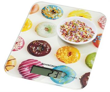Keukenweegschaal digitaal met donutprint (tot 5 kg) (leskist)