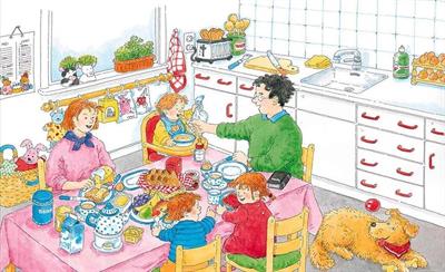 De maaltijd (praatplaat) (Dagmar Stam / Bas)