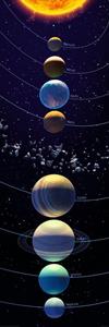 Poster Planeten Zonnestelsel (53x158cm)