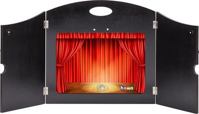 Kamishibai met rood 'open boek' 