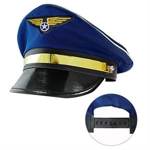 Pilotenpet blauw (hoed)