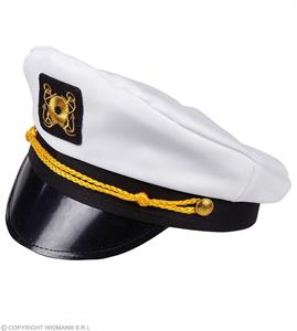 Kapiteinspet wit (hoed)