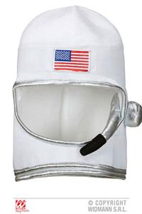 Stoffen astronautenhelm wit (hoed)