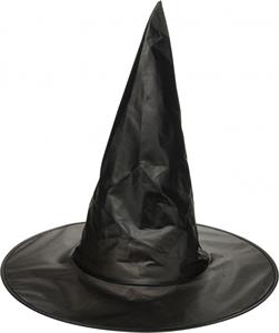 Heksenhoed zwart rechte punt (hoed)