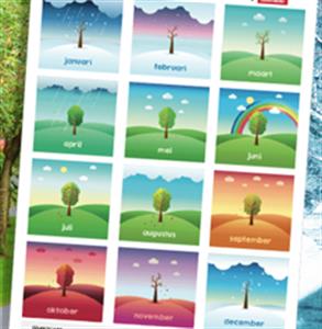 Beebotkaarten maanden (leskist)