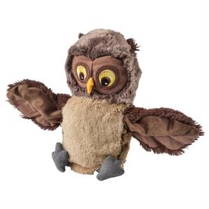 Uil bruin met gele ogen (handpop)