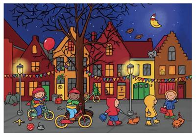 Winter - In het donker naar school (praatplaat)