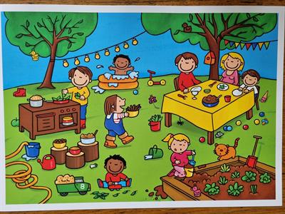 Zomer - Het tuinrestaurant (praatplaat)