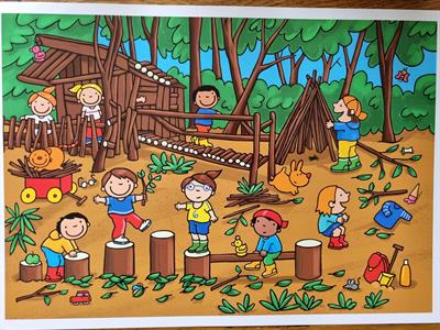 Zomer - Kamp in het bos (praatplaat)