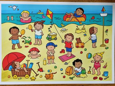 Zomer - Naar het strand (praatplaat)