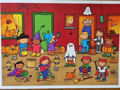 Herfst - Halloween in de straat (praatplaat)